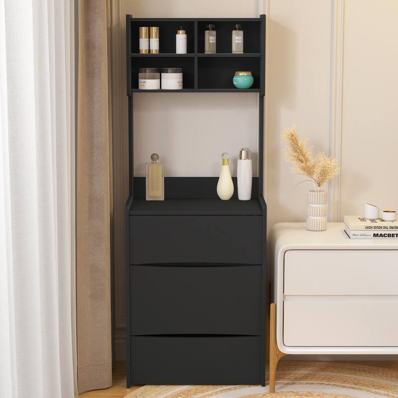 Dressing Table with LED Illuminated Mirror and Storage