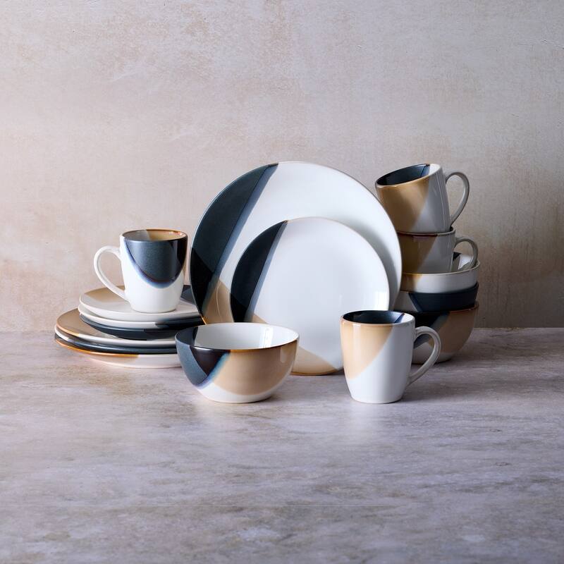 Gourmet Basics by Mikasa Caden 16-Piece Dinnerware Set, Service for 4