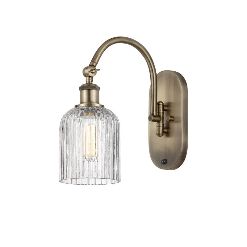 Innovations Lighting 518-1W-13-5 Bridal Veil Sconce Bridal Veil 13" - Antique Brass / Clear