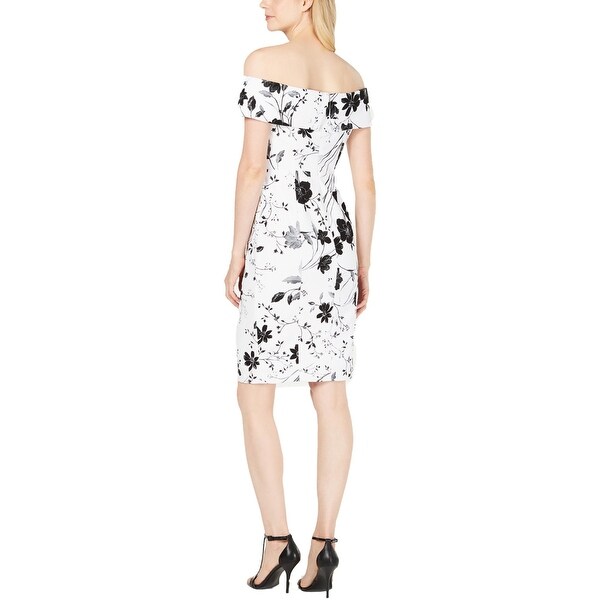 black and white calvin klein dress