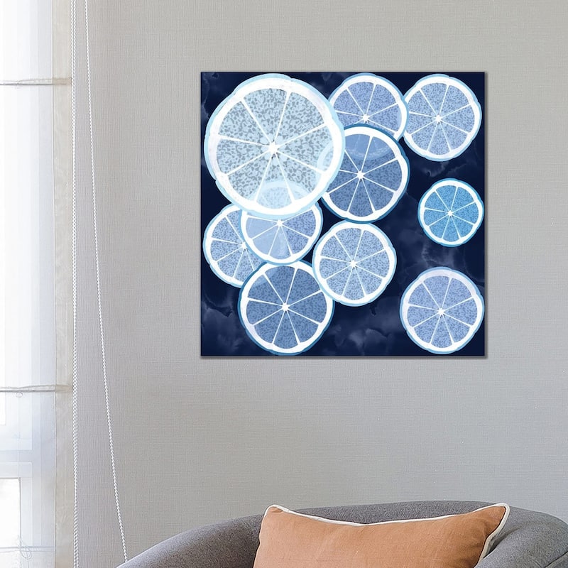 iCanvas "Blue Citrus" by Thomas Little Canvas Print - 26x26x1.5