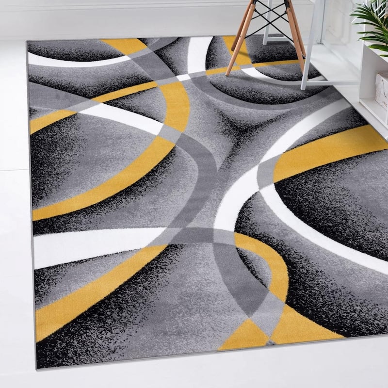 Luxe Weavers Modern Area Rug - 6' x 9' - Yellow