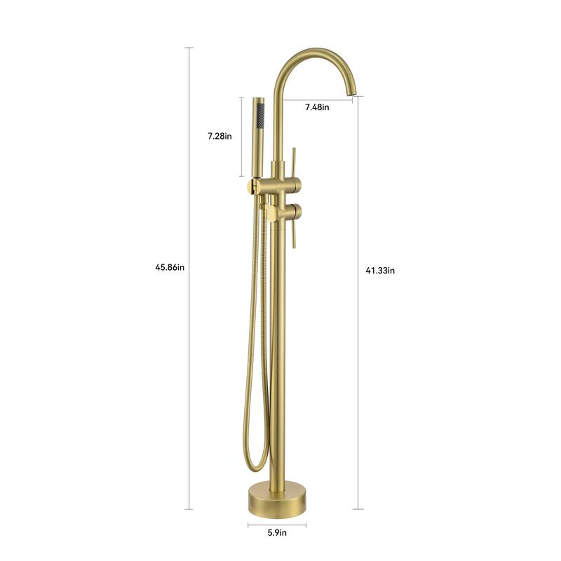Single-Handle Freestanding Tub Faucet Mount Tub Faucet Bathtub Filler