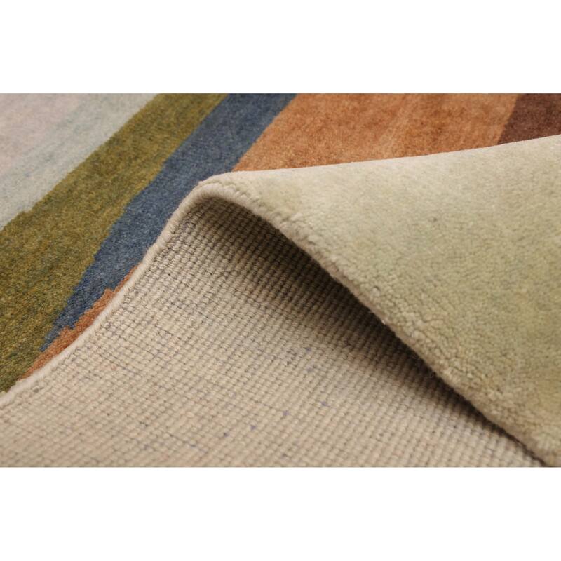 ECARPETGALLERY Hand-knotted Peshawar Ziegler Light Green Wool Rug - 5'2 x 6'10