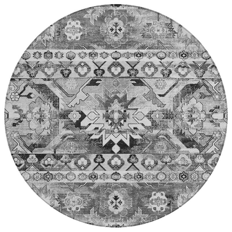 Machine Washable Indoor/ Outdoor Traditional Hudson Chantille Rug