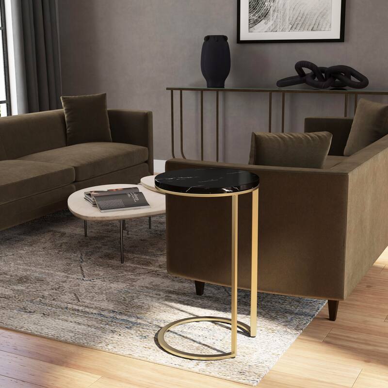 Butler Shounderia Black Marble Accent Table