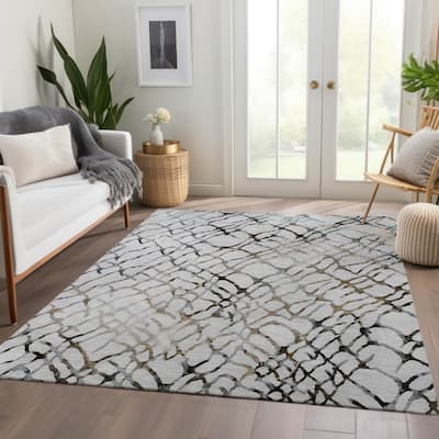 Machine Washable Indoor/ Outdoor Chantille Contemporary Rug