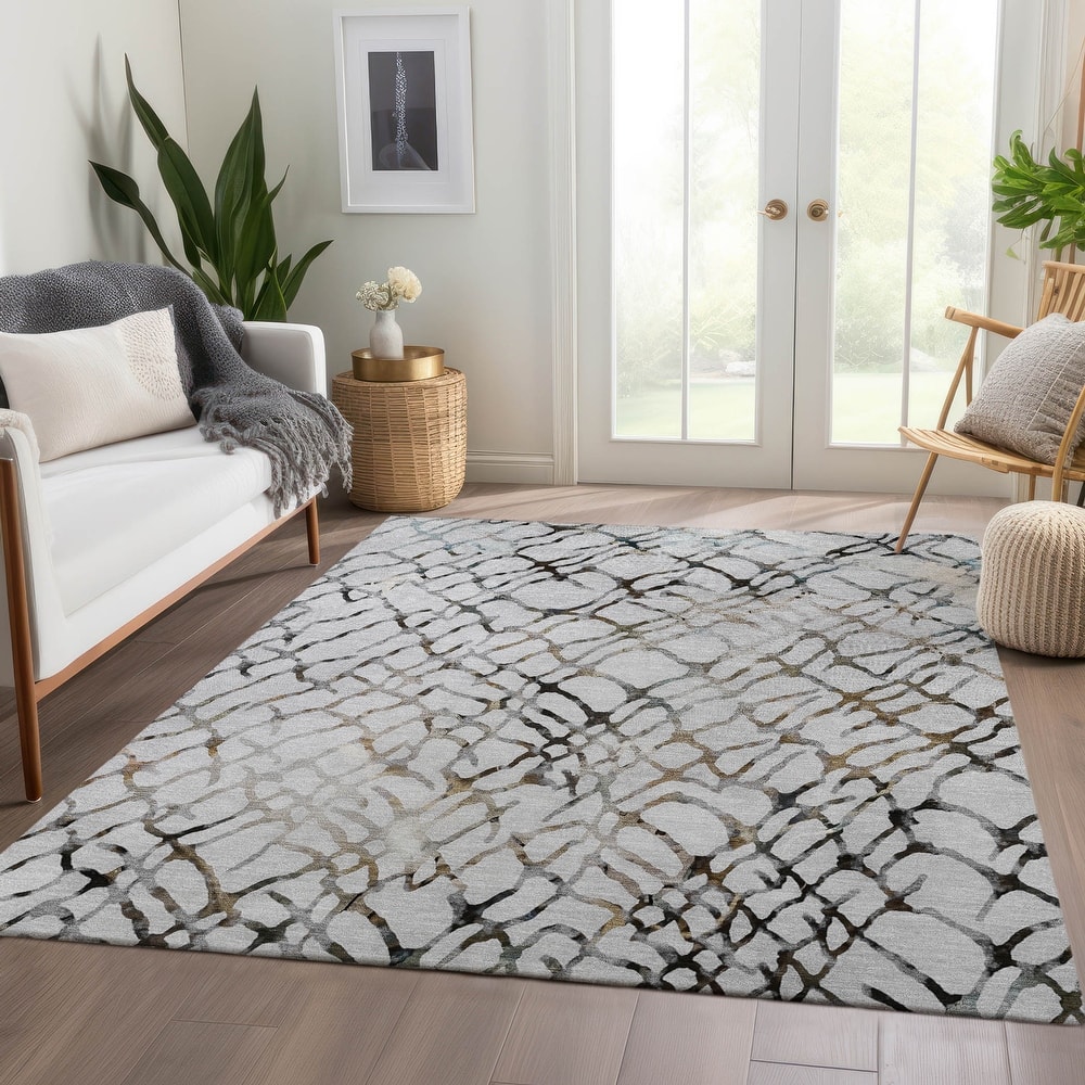 Machine Washable Indoor/ Outdoor Chantille Contemporary Rug