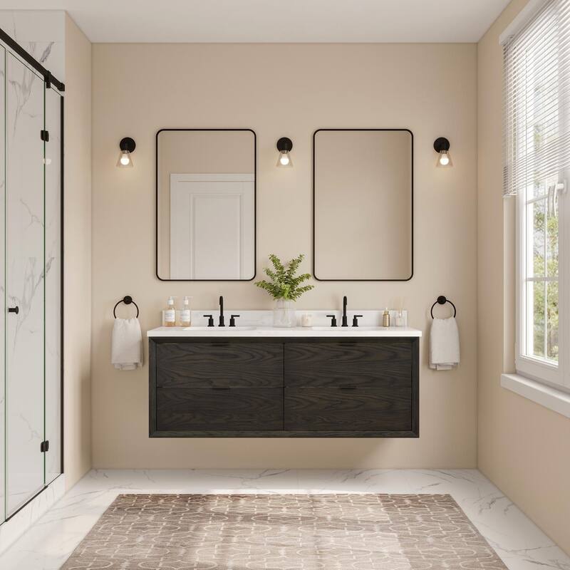 Legion Furniture WH25 Solid Wood Contemporary Bathroom Vanity with 1" thick Artificial top