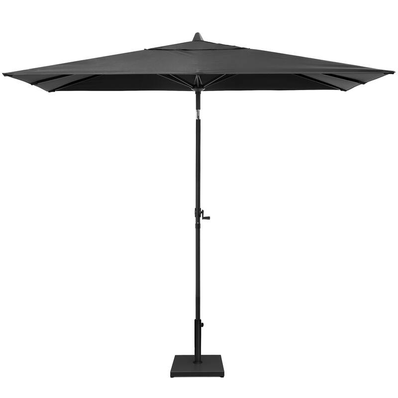 Pellebant Outdoor 9 x 5 FT Patio Market Umbrella Rectangular - Black-WithBase