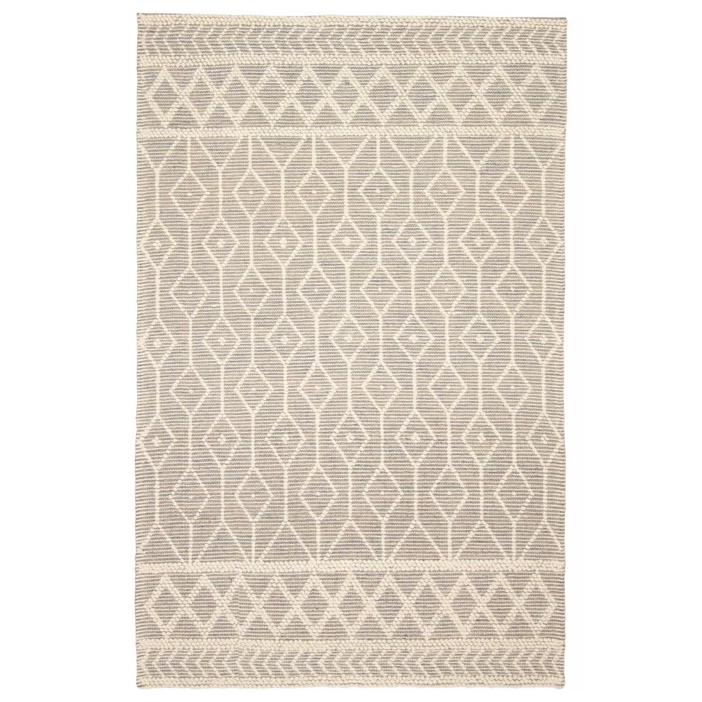 ECARPETGALLERY Braid weave Sienna Cream Wool Rug - 5'0 x 7'9