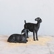 preview thumbnail 5 of 8, Resin Goat Accent Decor with Cast Iron Finish