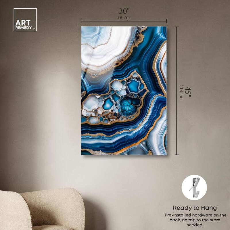 Azure Alveoli II Acrylic by Art Remedy, Ready to Hang