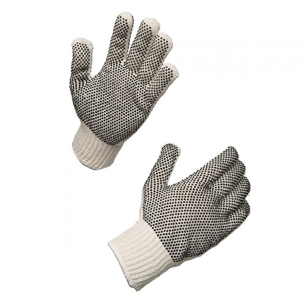 AMMEX SKDPVC String Knit Double PVC Work Gloves (Bag of 12 pairs)