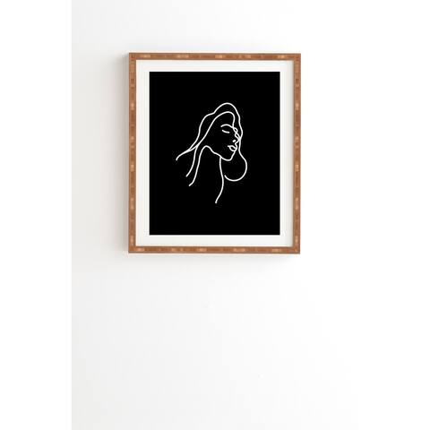Deny Designs Lady Portrait Framed Wall Art (3 Color Options) - Black