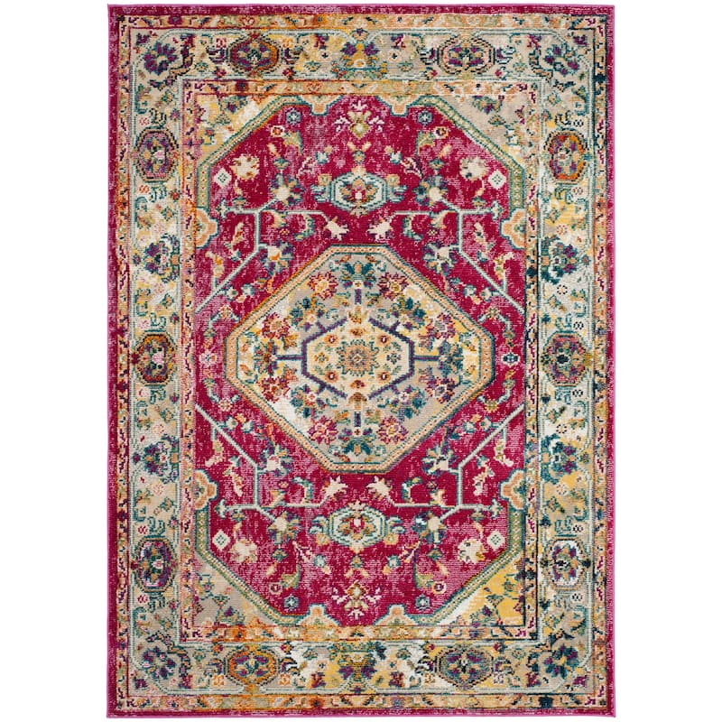 SAFAVIEH Savannah Basmah Boho Oriental Polyester Medallion Rug