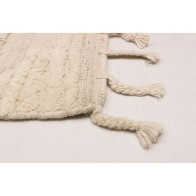 ECARPETGALLERY Hand-knotted Tangier Cream Wool Rug - 9'2 x 12'0