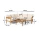 preview thumbnail 3 of 13, Brooklyn Outdoor Acacia Wood 5 Seater Sectional Sofa Chat Set with Cushions by Christopher Knight Home