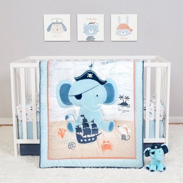Boy elephant crib 2025 bedding