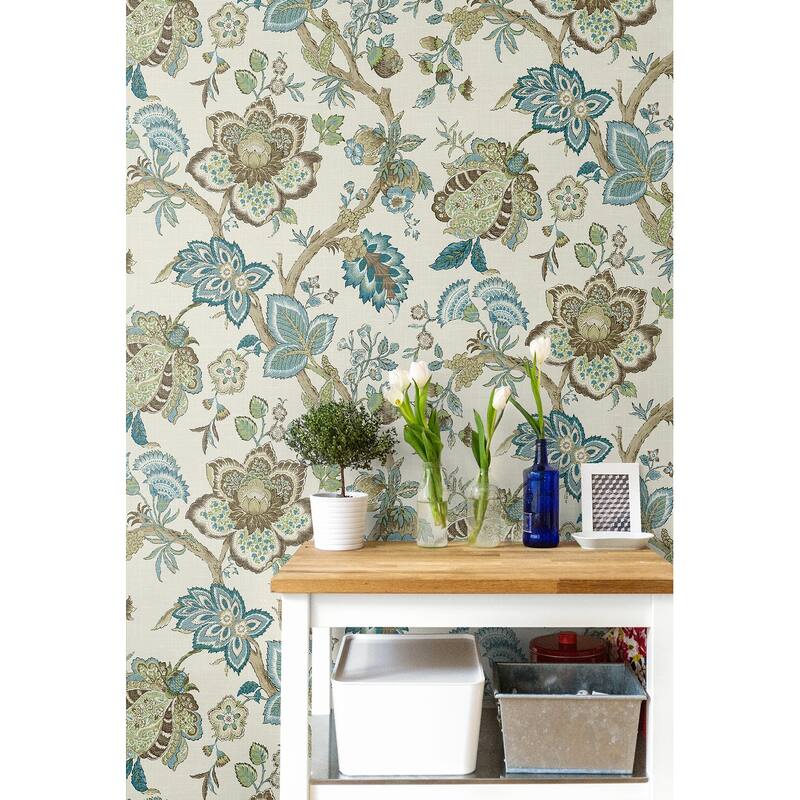 Seabrook Designs Bernadette Jacobean Nonwoven Unpasted Wallpaper