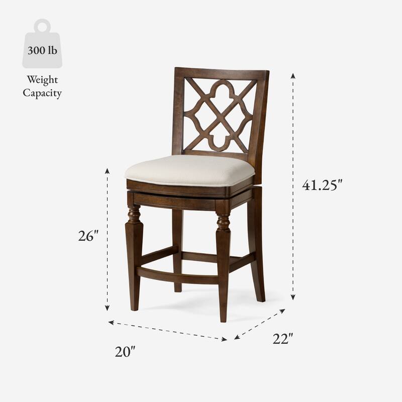 Maven Lane 26" Highland Swivel Counter Height Kitchen Stool