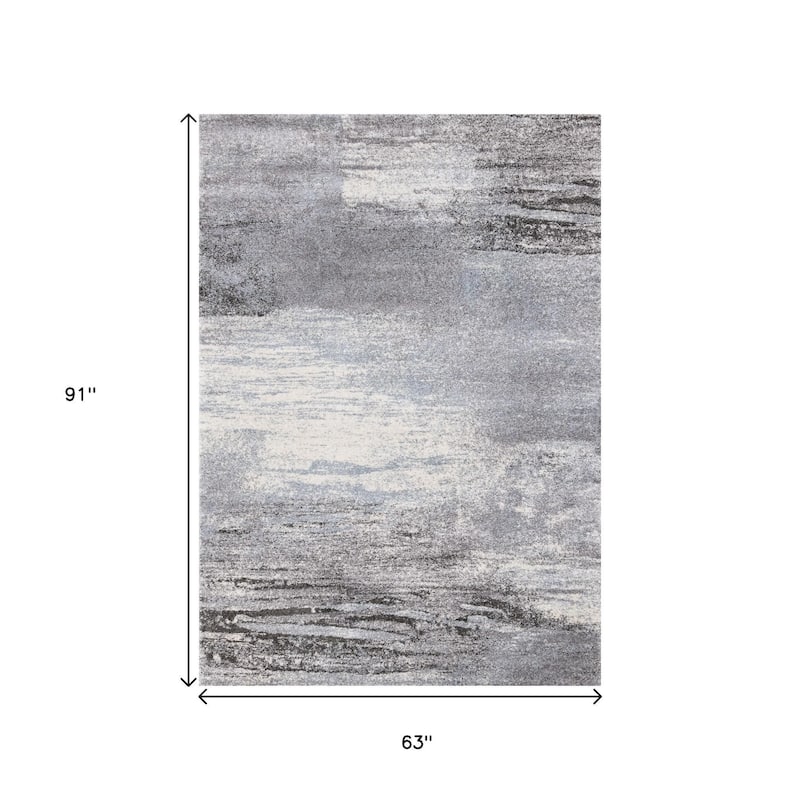 HomeRoots Gegu Abstract Modern Runner Area Rug