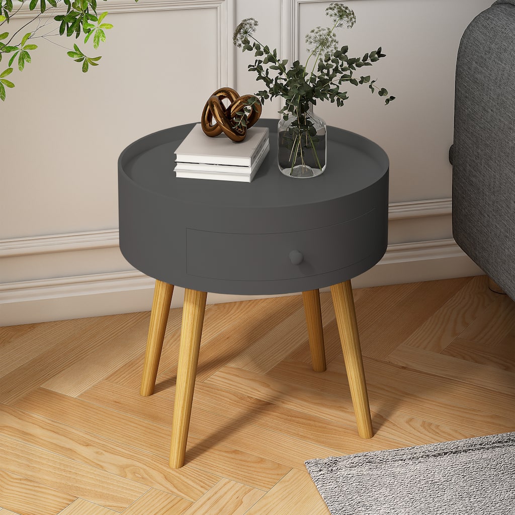 Modern Coffee Table with Drawer Side Table for Living Room