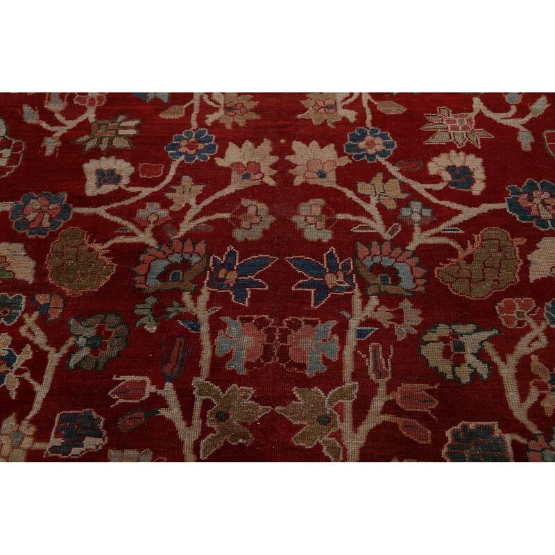 Pre-1900 Vegetable Dye Sultanabad Ziegler Persian Area Rug Handmade - 13'6" x 23'6"
