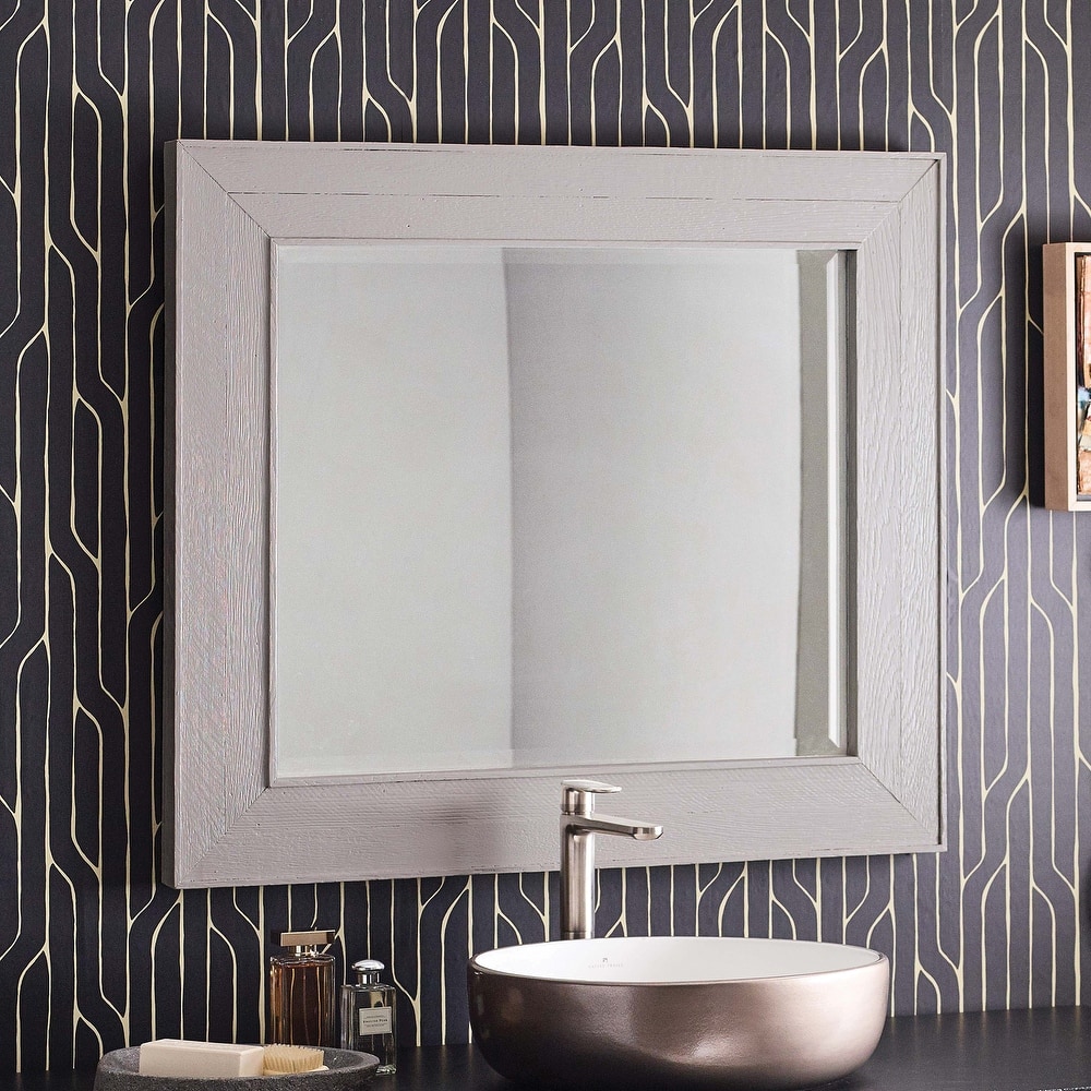 Vintner's Reclaimed Wood Rectangular Wall Mirror - 29 x 33 x 1.5