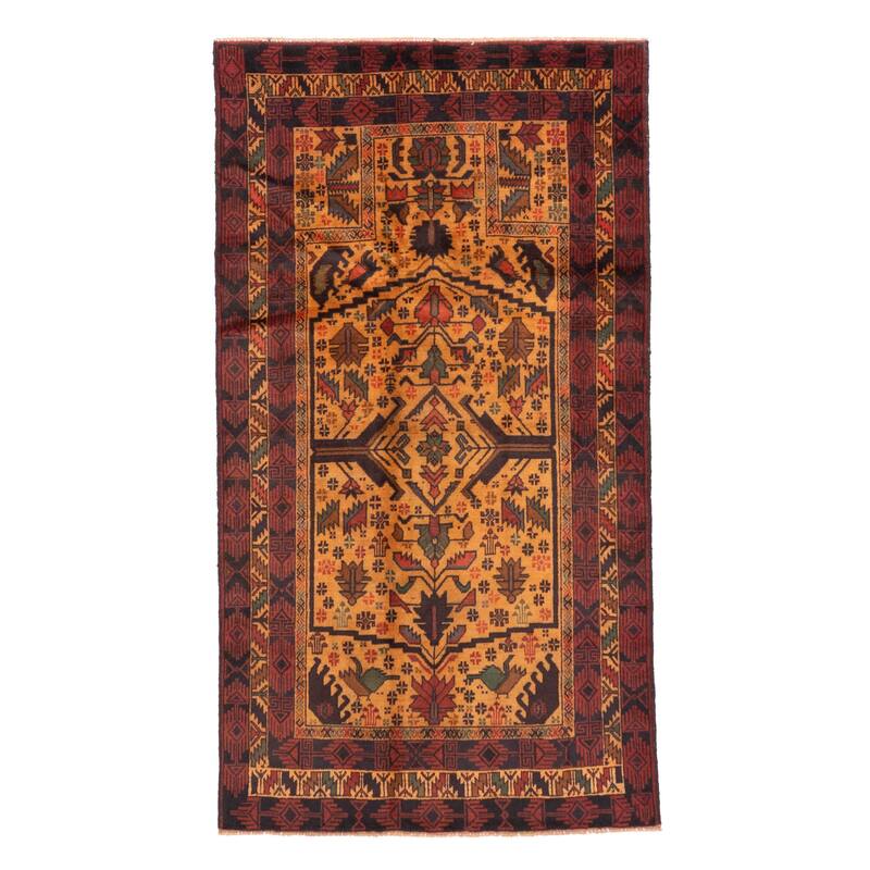 ECARPETGALLERY Hand-knotted Teimani Beige Wool Rug - 3'4 x 6'0