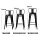 preview thumbnail 11 of 30, Metal Bar Stools Set of 4,Bar Stool with Low Back for Indoor/Outdoor Barstools
