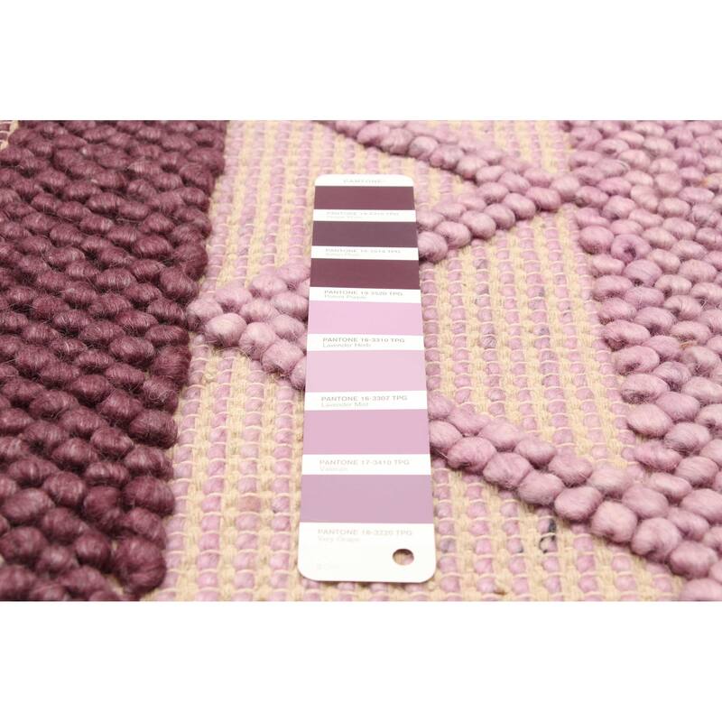 ECARPETGALLERY Braid weave Sienna Burgundy Wool Rug - 5'1 x 7'3