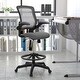 preview thumbnail 31 of 51, Mid-back Mesh Ergonomic Flip-up Arms Drafting Chair Dark Gray