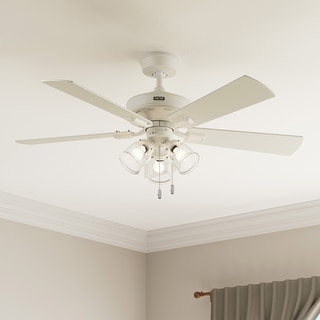 Hunter 52" Crestfield Ceiling Fan w/ LED Light Kit, Pull Chain - Farmhouse, Transitional - EASY INSTALLATION!