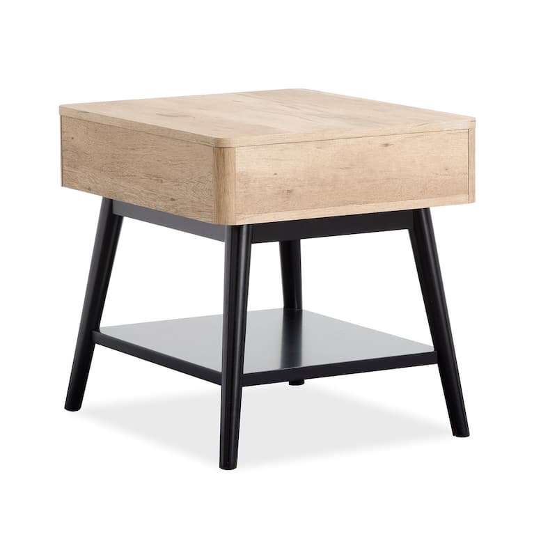 Magnussen Home Fletcher Driftwood Rectangular End Table - 22''W x 24''D x 24''H