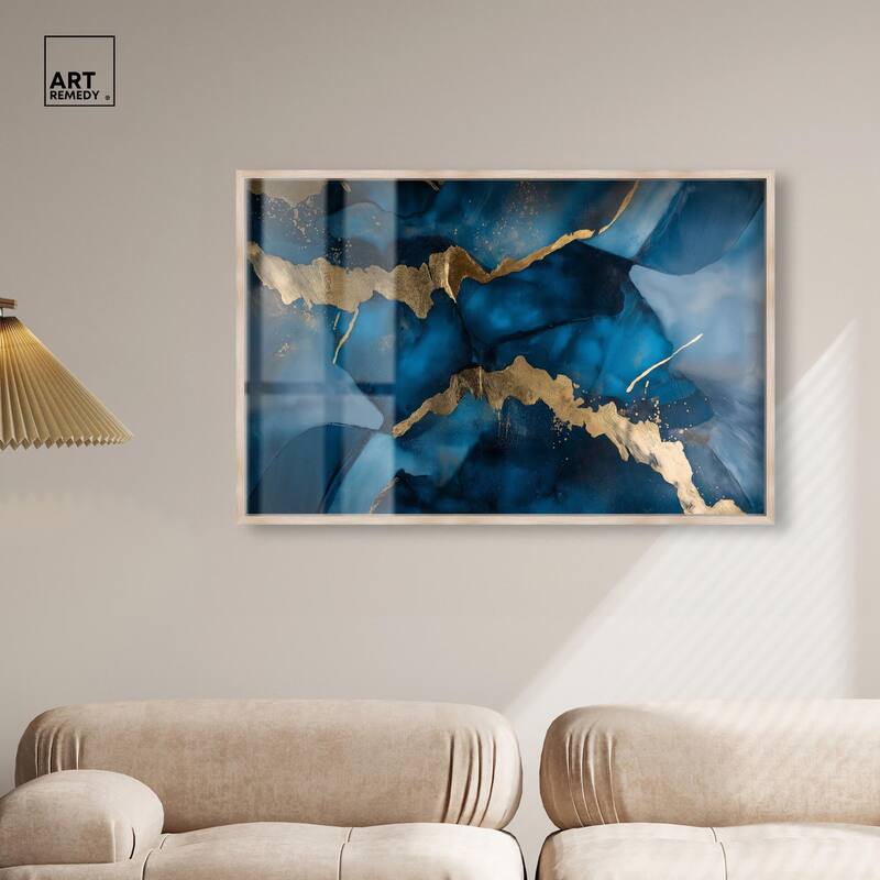 Dark Texture Golden Touch III Shadowbox by Art Remedy