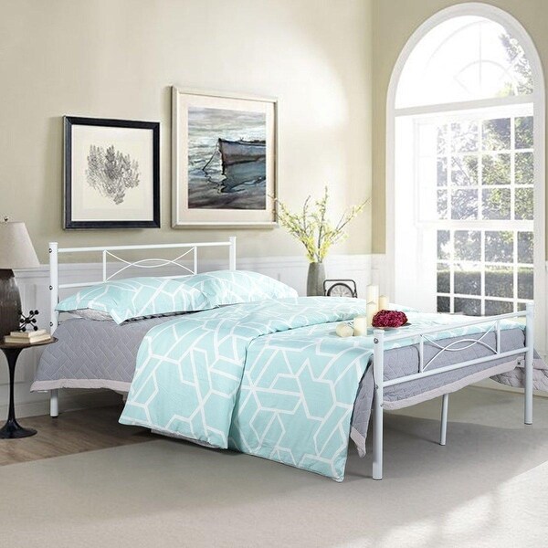 Shop Full Metal Bed Frame Platform Base Mattress Foundation