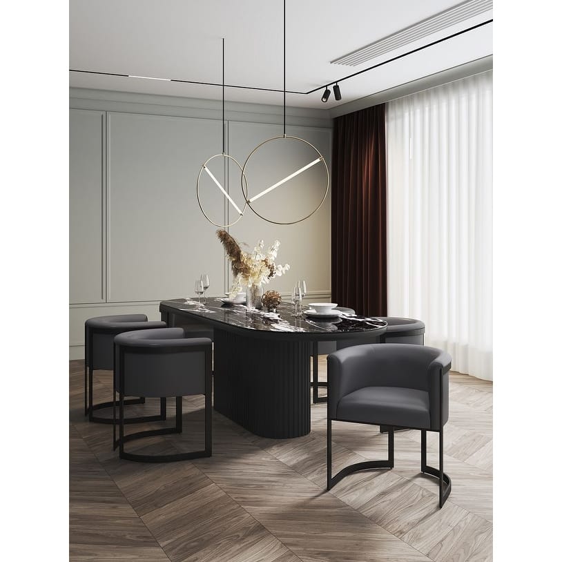 Corso Leatherette Dining Chair with Metal Frame