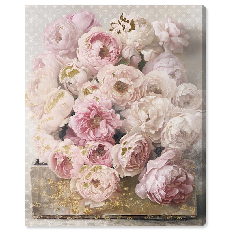 Beautiful Glam Floral Case Canvas by Art Remedy, Gallery Wrapped - 24" x 30"