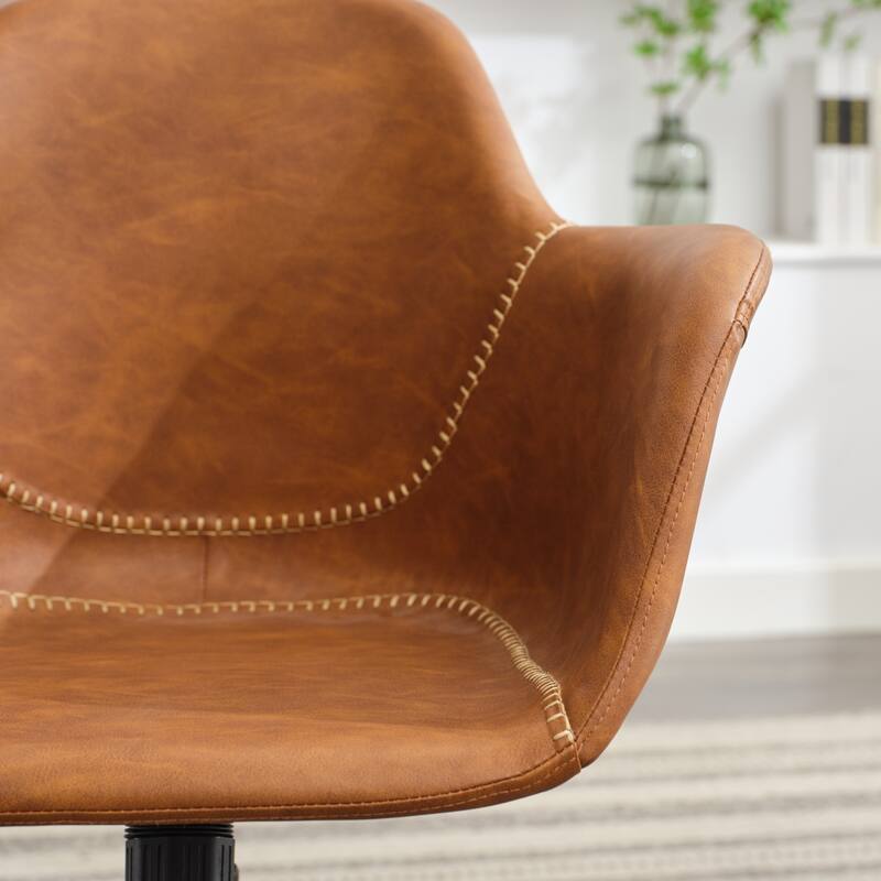 Mid-Century Adjustable Home Leisure Swivel Office Desk Chair with Arms