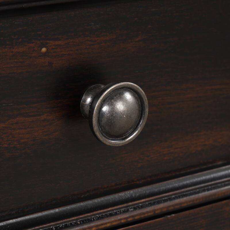 63" Pine Console Table with 4 Drawers & Open Bottom Shelf, Classic Retro Long Entryway Table Sofa Table for Living Room Entryway