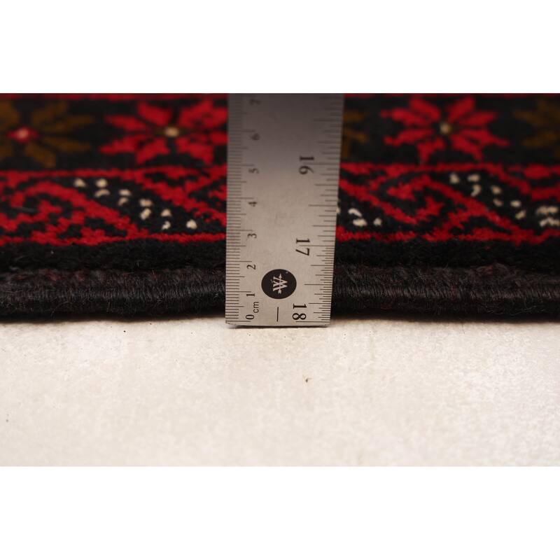 ECARPETGALLERY Hand-knotted Teimani Dark Olive Green Wool Rug - 3'10 x 7'1