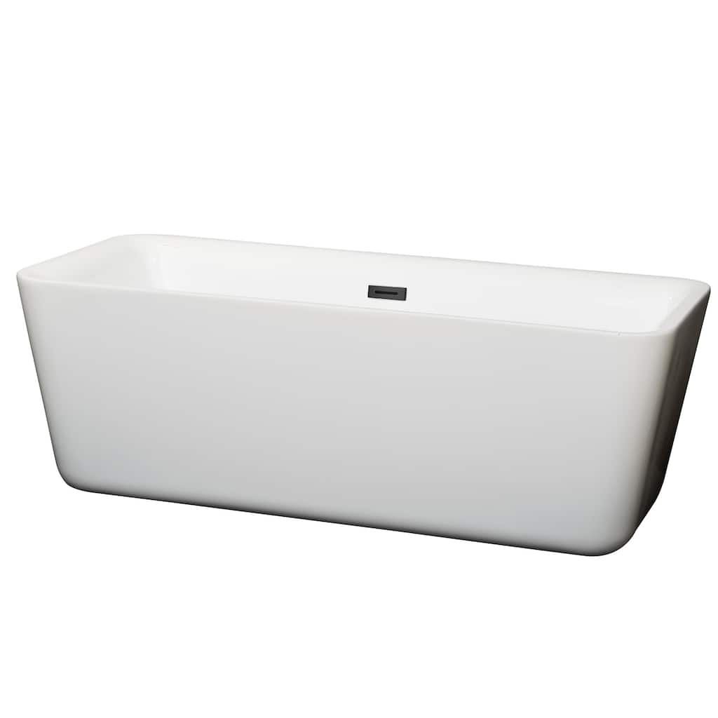 Wyndham Collection Emily 69" Free Standing Acrylic Soaking Tub with