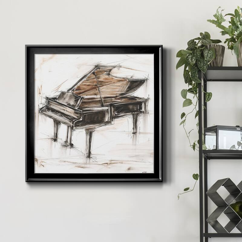 Grand Piano Study-Premium Framed Canvas - Ready to Hang