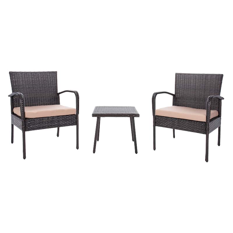SAFAVIEH Outdoor Addisyn 3-Piece Lounge Set - 18Wx18Dx17H