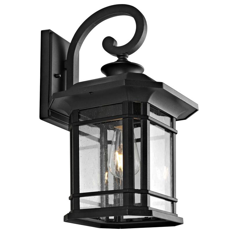 SAFAVIEH Hanadi Outdoor Wall Lantern - 9.3"x10.3"x17" - 9Wx10Dx17H