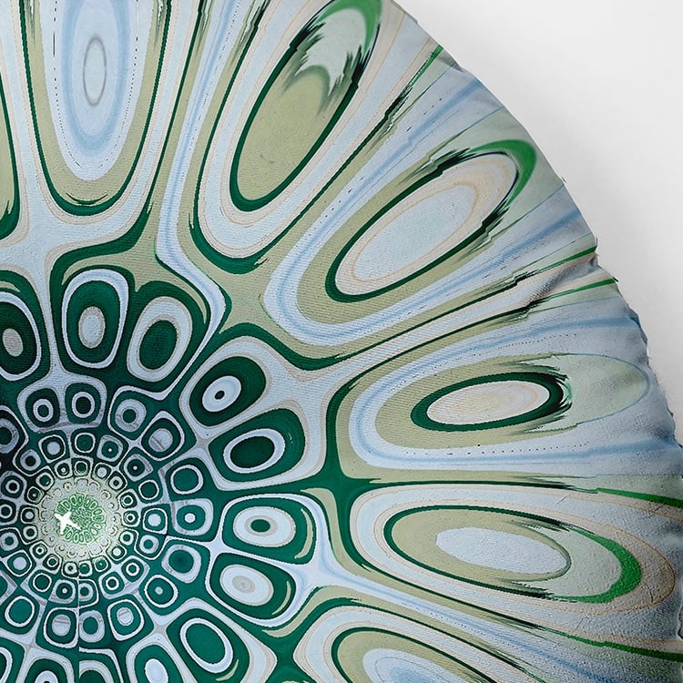 Bohemian & Eclectic Frog's Eye Design Tufted Floor Pillow