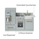 preview thumbnail 5 of 12, Teamson Kids Little Chef Charlotte Wooden Play Kitchen, Gray/Gold - 41.61" L x 11.81" W x 31.89" H