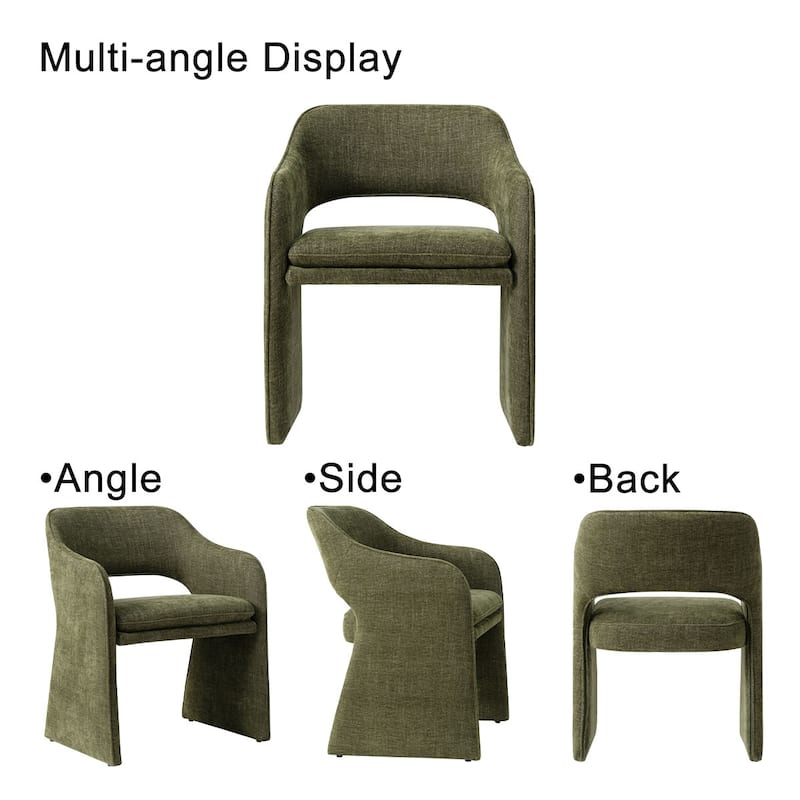 Upholstered Fabric Dining Armchair (Set of 2)