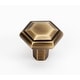 preview thumbnail 5 of 3, Alno Nicole 1-1/4 Inch Geometric Cabinet Knob Antique English Matte